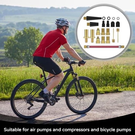 Franse Ventieladapters Set voor Fietspompen en Compressoren - 21 Stuks — afbeelding 3