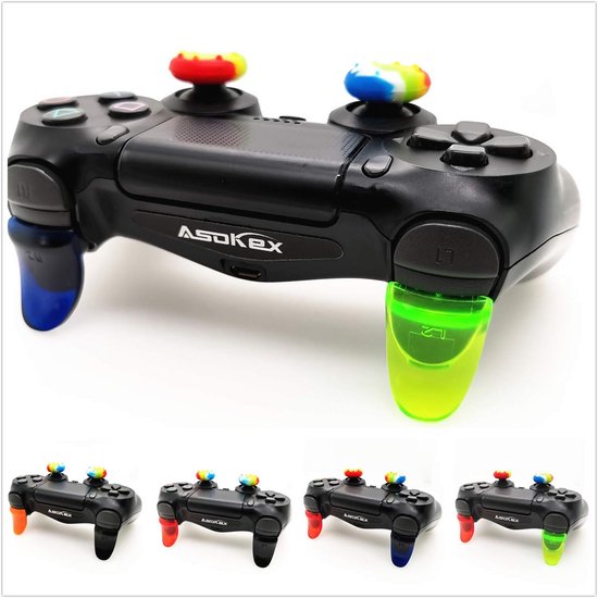 Trigger Extenders & Thumbstick Grips Set voor PS4 Controllers ...