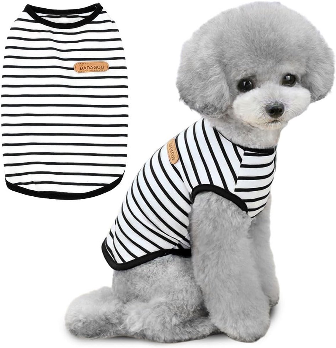 Zomer T-shirt voor Hond en Puppy - Gestreept Katoen Vest - Comfortabele Kleding voor Kleine en Middelgrote Honden en Katten