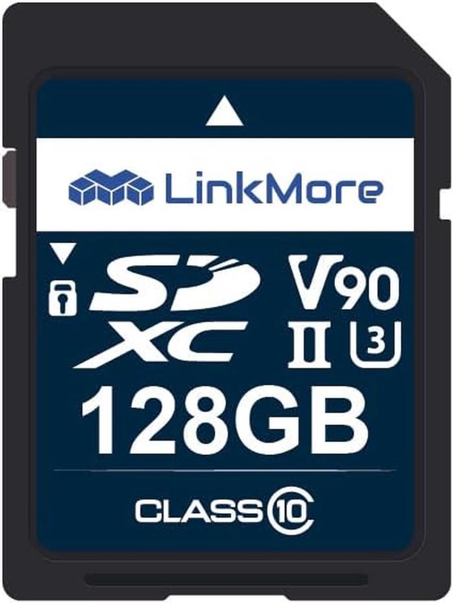 SDXC UHS-II 128GB Geheugenkaart voor Digitale Camera's en Videodrones - Hoogwaardige Prestaties tot 250 MB/s