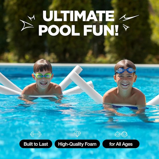 Nouilles De Piscine Géantes Gonflables 160cm - Pailletées, Lumineuses La Nuit - PVC Robuste (lot De 2)