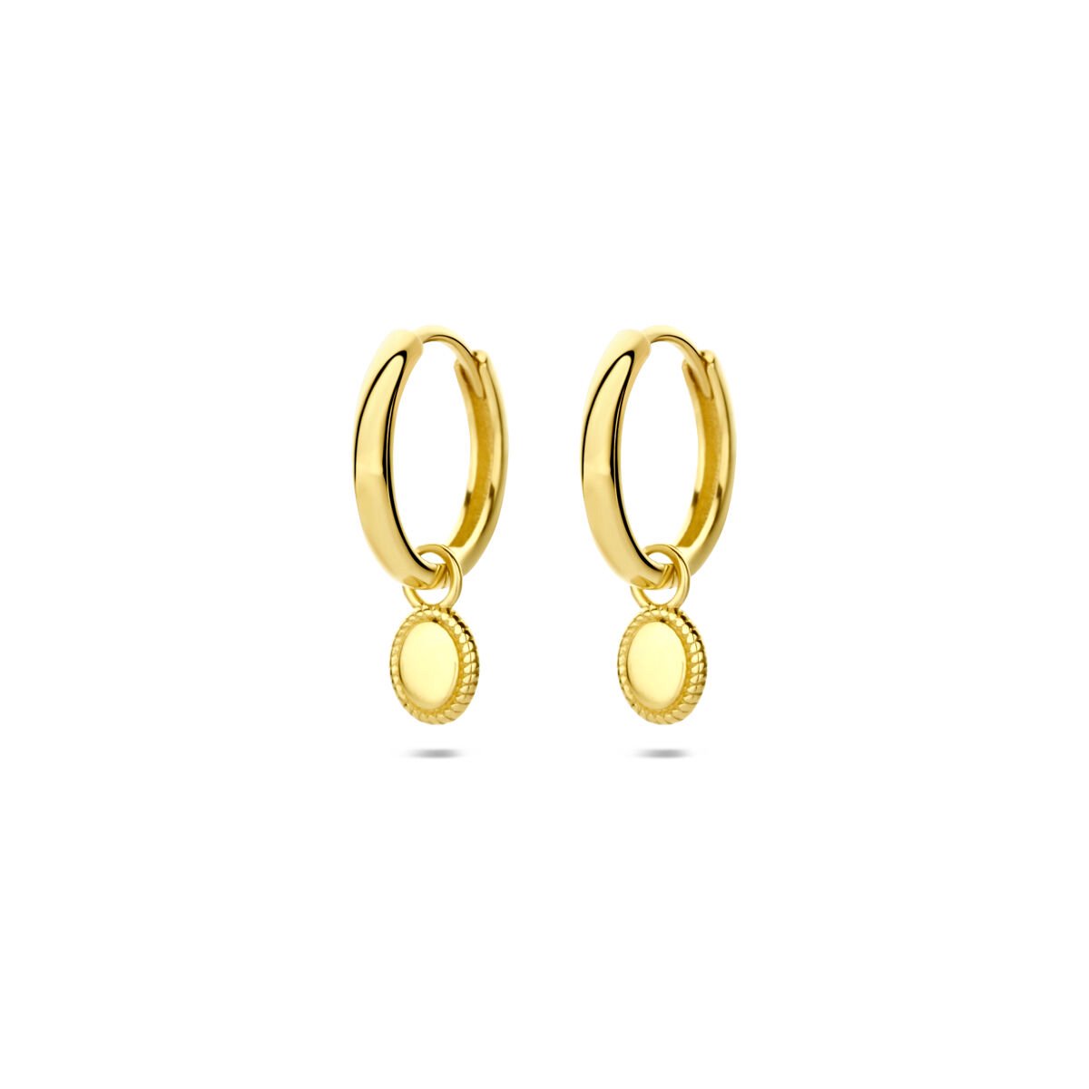 Lev Sieraden - 14k Geelgouden klapoorringen 18.5 mm - 14k goud