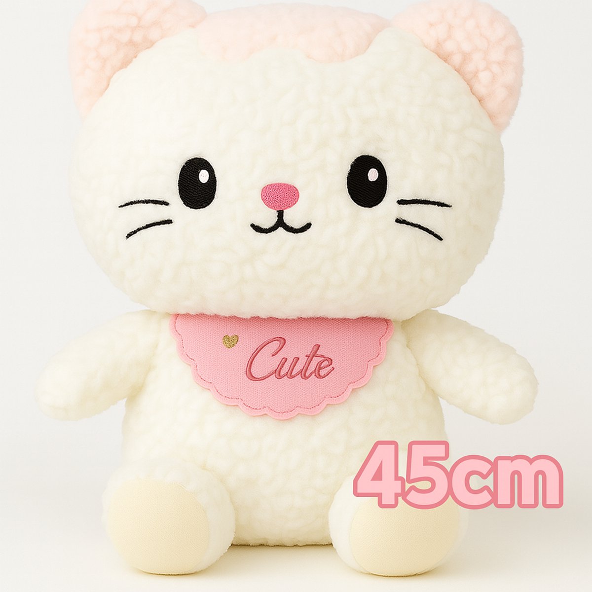 Roze Kat Knuffel 45 cm – Superzachte Pluche Kat van Best4Juniors + Speelgoedtasje | Perfect Cadeau voor Baby & Kind