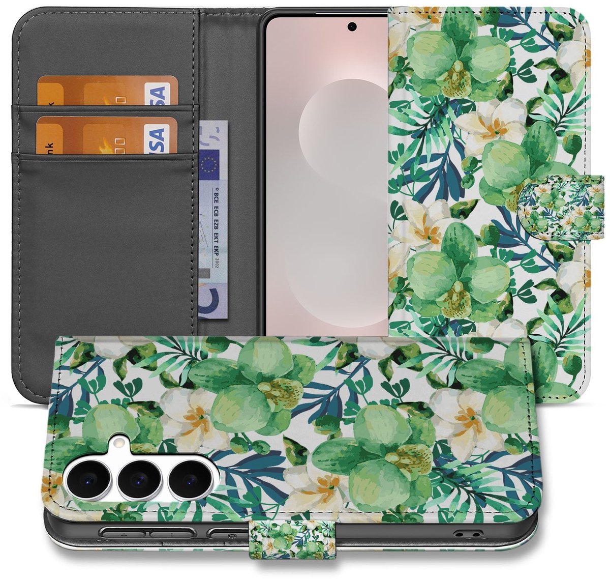 Samsung Galaxy S25 FE Hoesje Orchidee Groen