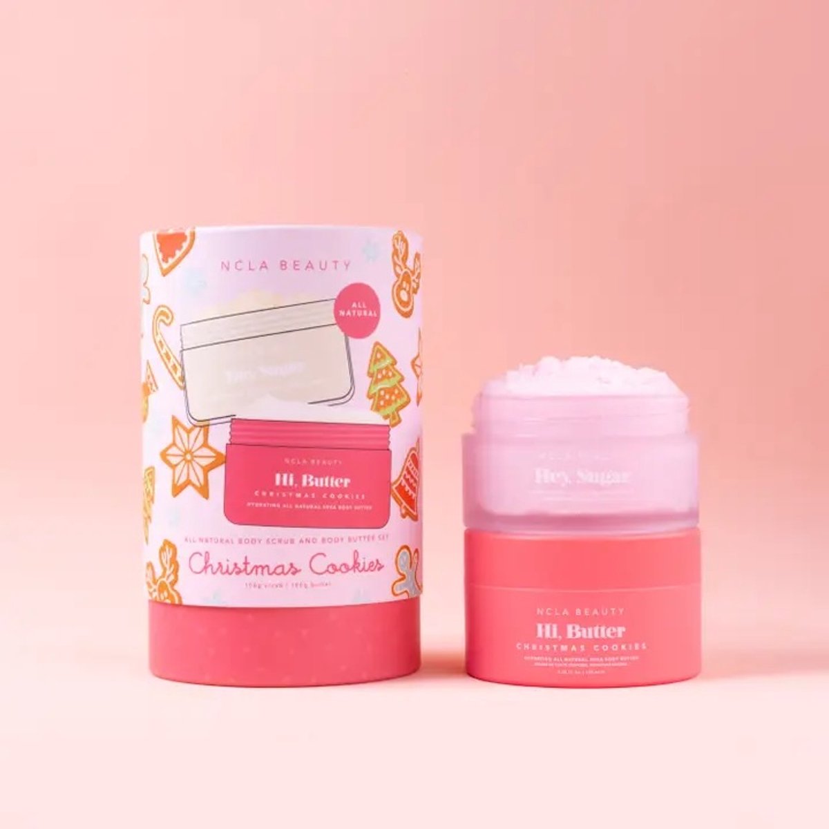 NCLA Beauty Christmas Cookies Lichaamsverzorgingsset – Bodyscrub + Bodybutter – Luxe Christmas Cookies Geur – Hydraterend & Vegan – Zachte, Gladde Huid – Selfcare Cadeau