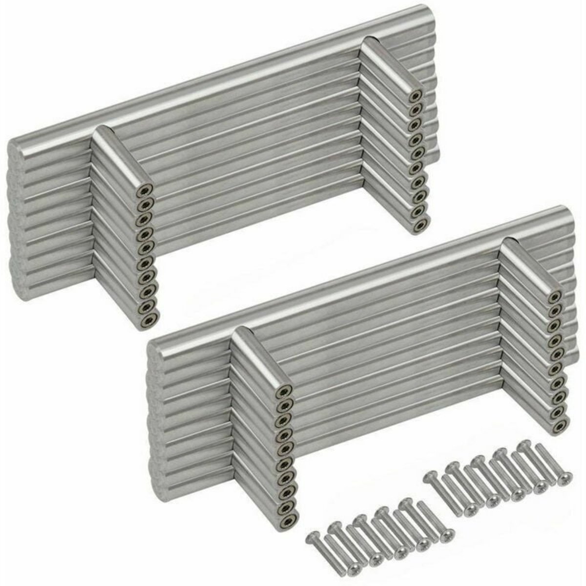 GELLDG Handgreep - Keukengreep - Kastgreep - Zilveren handgreep - 20 stuks - 96 mm