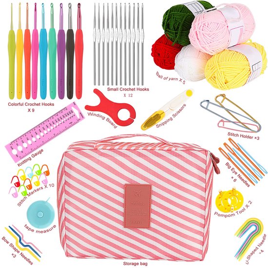 IMPERATORIS® Creative Haakpakket/Haken pakket 58-delige haakset - Inclusief Breinaalden - Voor Volwassenen en Beginners van IMPERATORIS® — afbeelding 4