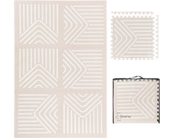 NilaFee⢠- Speelmat - Foam - Baby - Speelkleed - Kruipmat - 180 x 120 x 1.5 cm - Puzzelmat - Opbergtas -Geometry Sandy