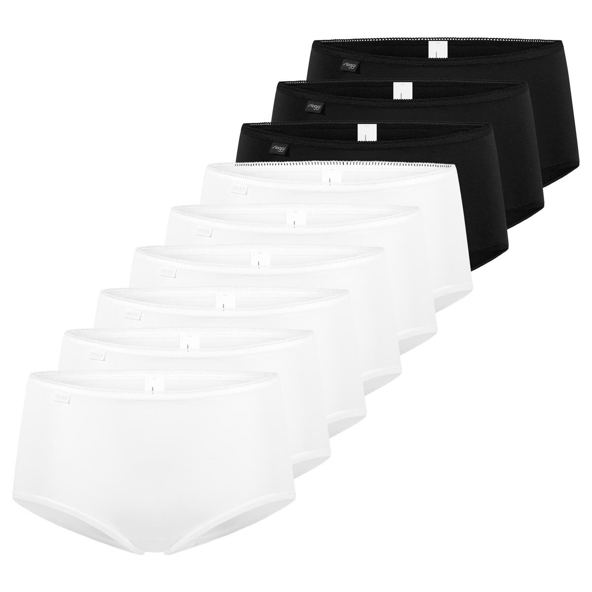 sloggi Dames midi slip 9 pack 24/7 Microfibre