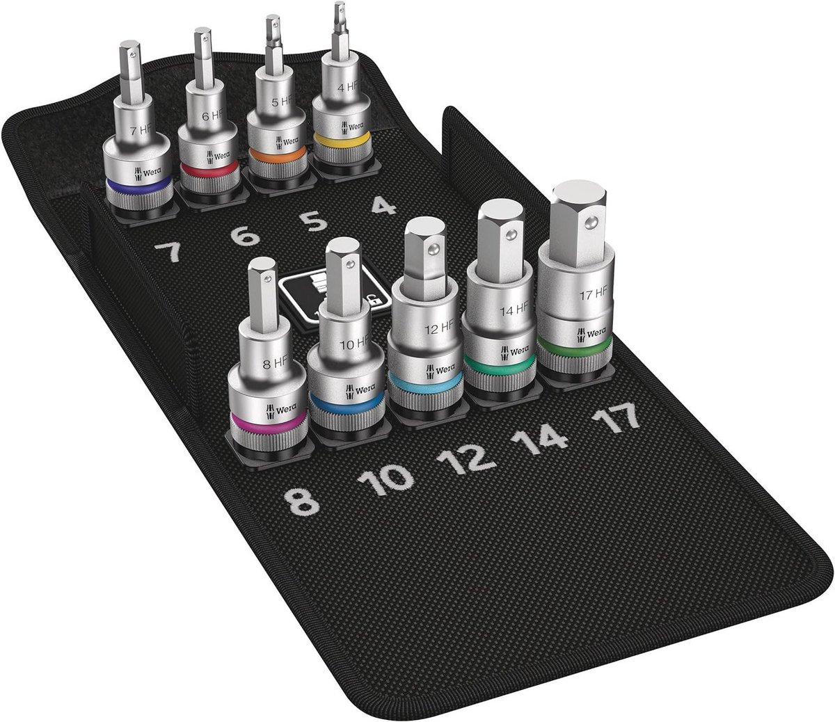 Bit-assortiment - Dopsleutelset - Kluswerk Binnenshuis - Met Houderfunctie - 60 mm - Meerkleurig