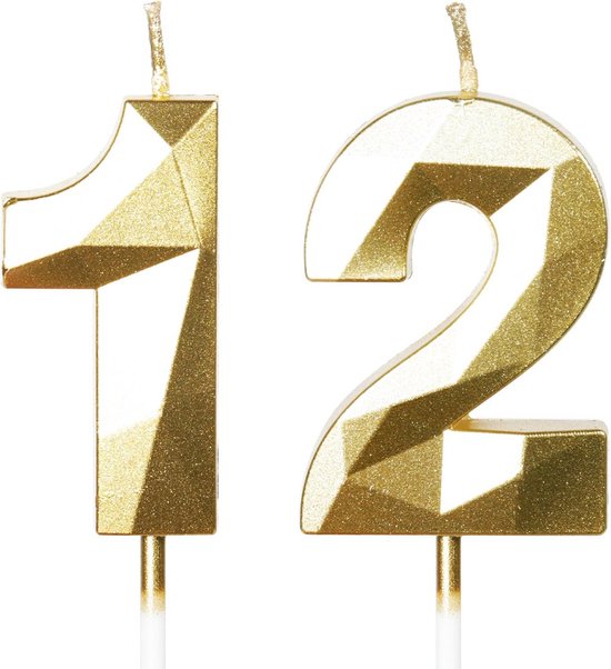 Verjaardagskaarsen, getallen 21, met kroon, 3D-kaarsen, verjaardag voor taart, verjaardagsdecoratie, verjaardagskaarsen, kinderen, voor feestjes