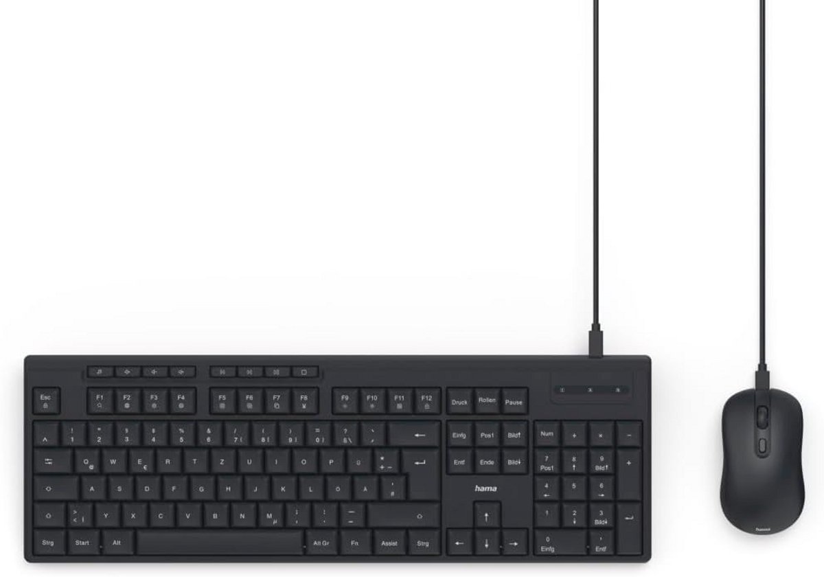 Ergonomische Toetsenbord-Muisset met USB Aansluiting - Stille Toetsen en Aanpasbare DPI