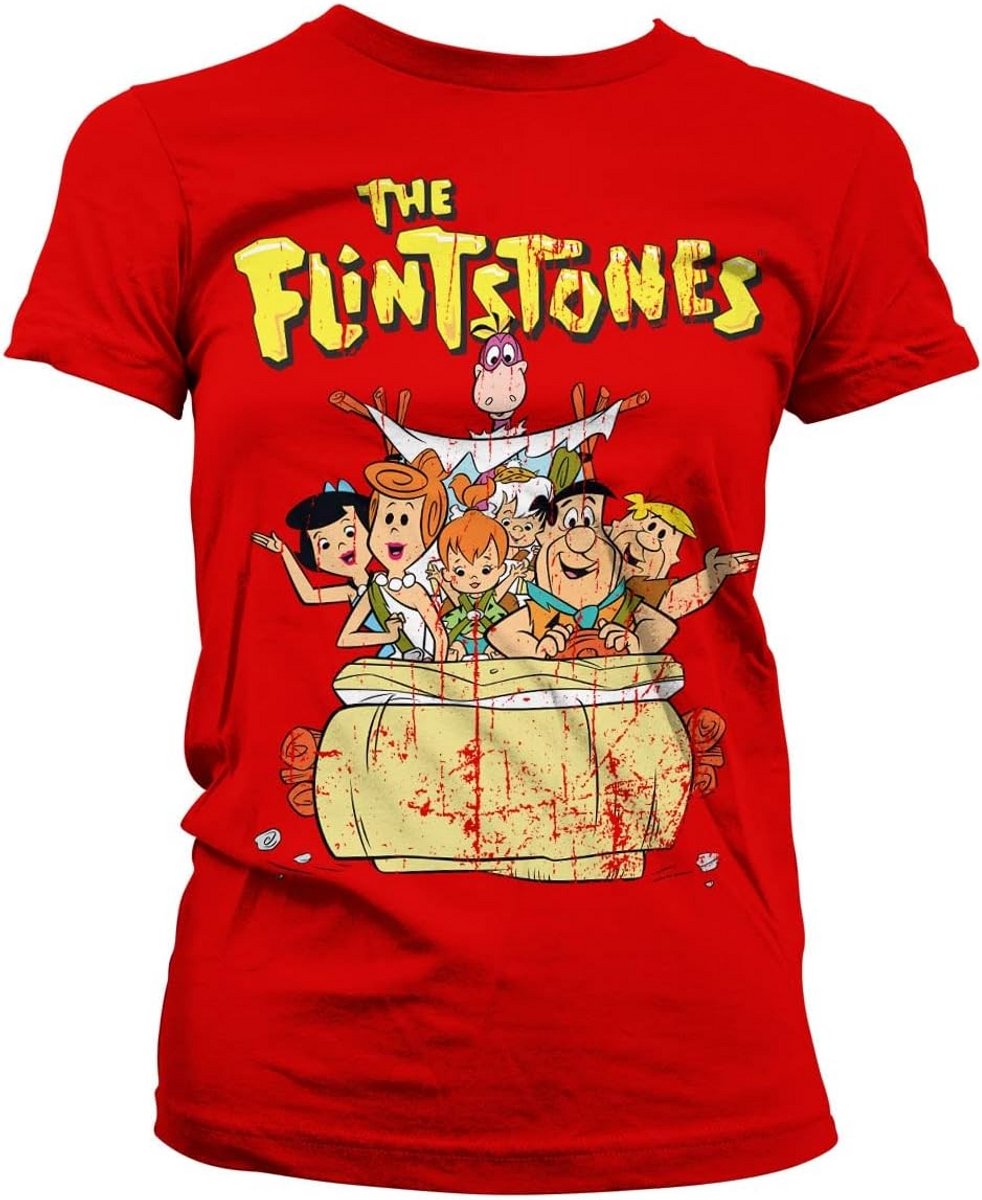 Officieel The Flintstones Dames T-shirt - Bedrukte Cartoon T-shirt