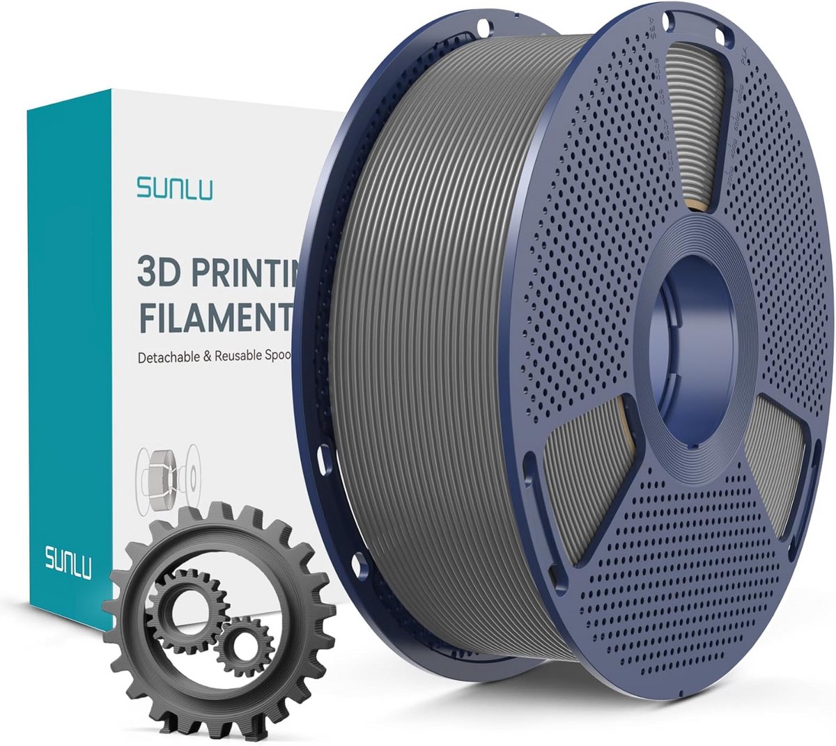 Sterk PLA+ Filament 1.75mm Grijs - Verbeterde Duurzaamheid voor 3D FDM Printers - 1kg Spoel