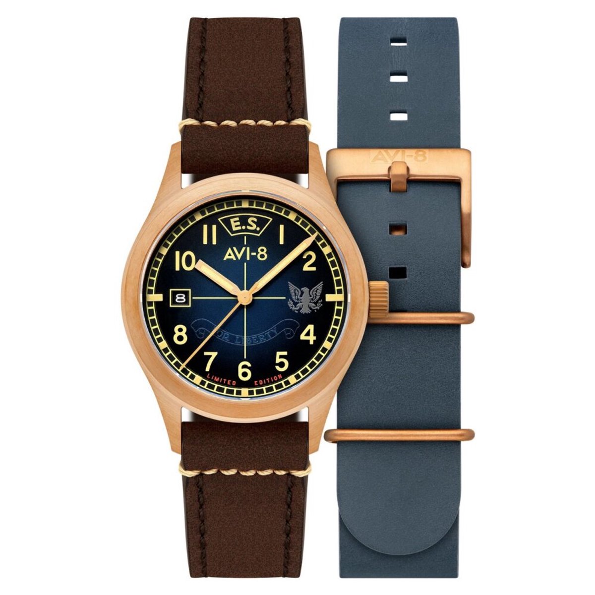 AVI-8 - AV-4145-02 - Polshorloge - Heren - Automatisch - Flyboy Eagle Squadron Bronze