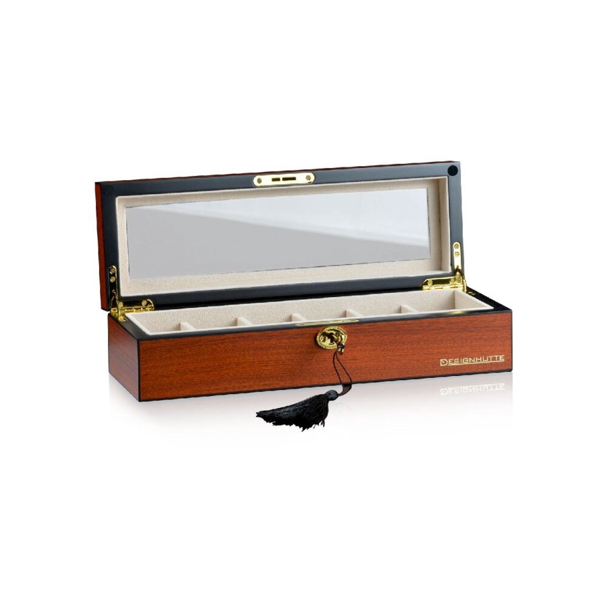 Designhütte - 70005-153 - Horloge doosje - Auckland 6 - kersenrood