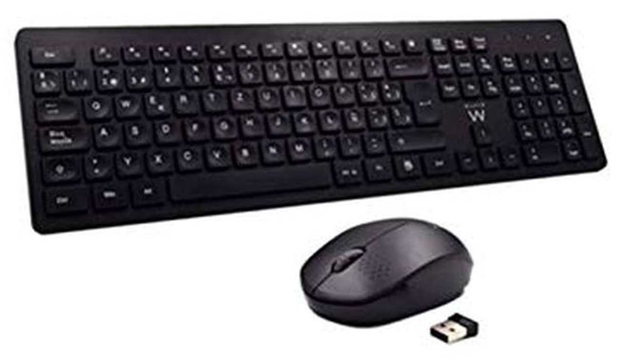 Draadloos Toetsenbord en Muis - QWERTY Spaans Chiclet, Stil en Draagbaar