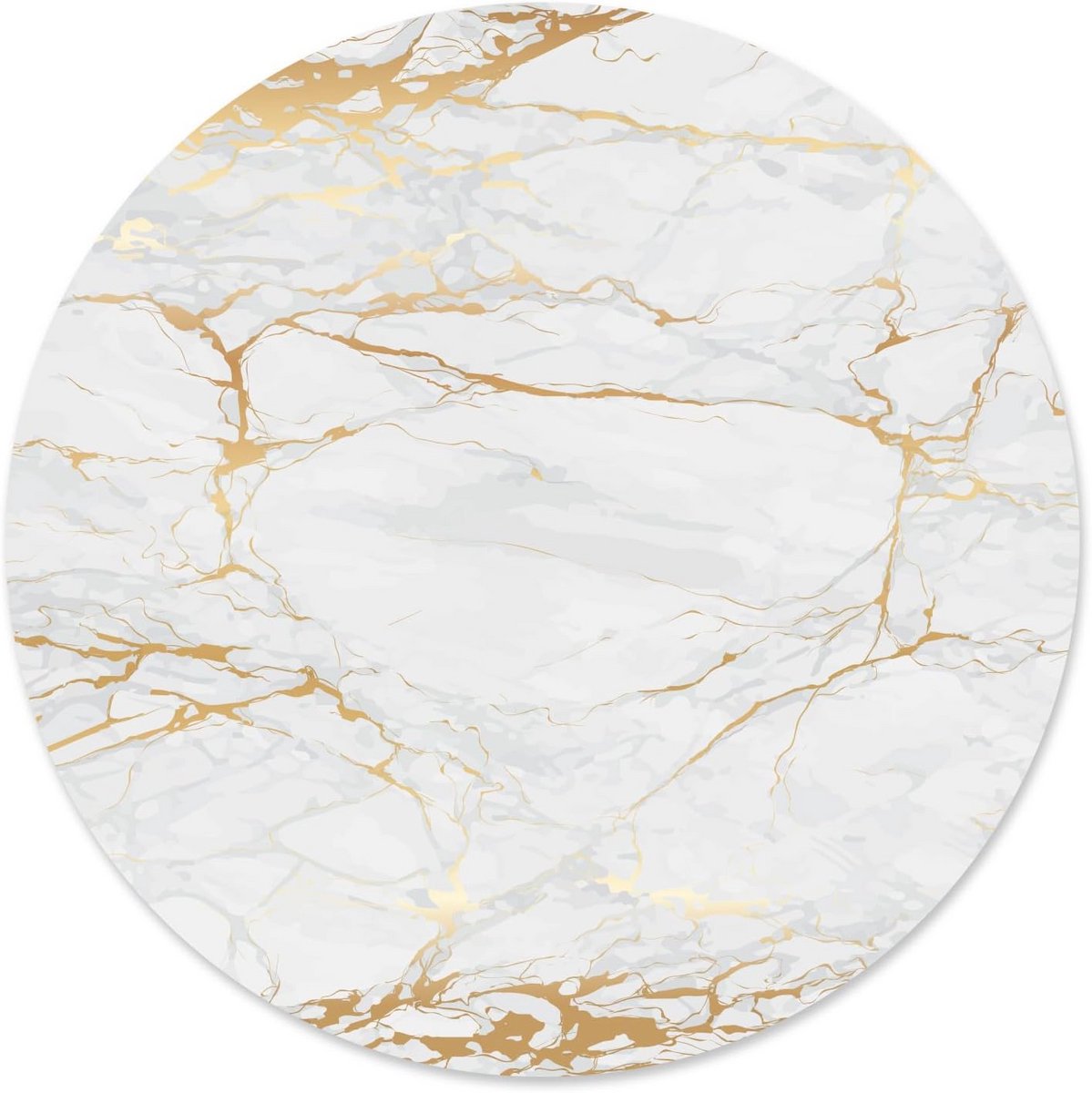 Muismat Rond in Marmerlook - Elegante en Antislipstijl Ø 22 cm