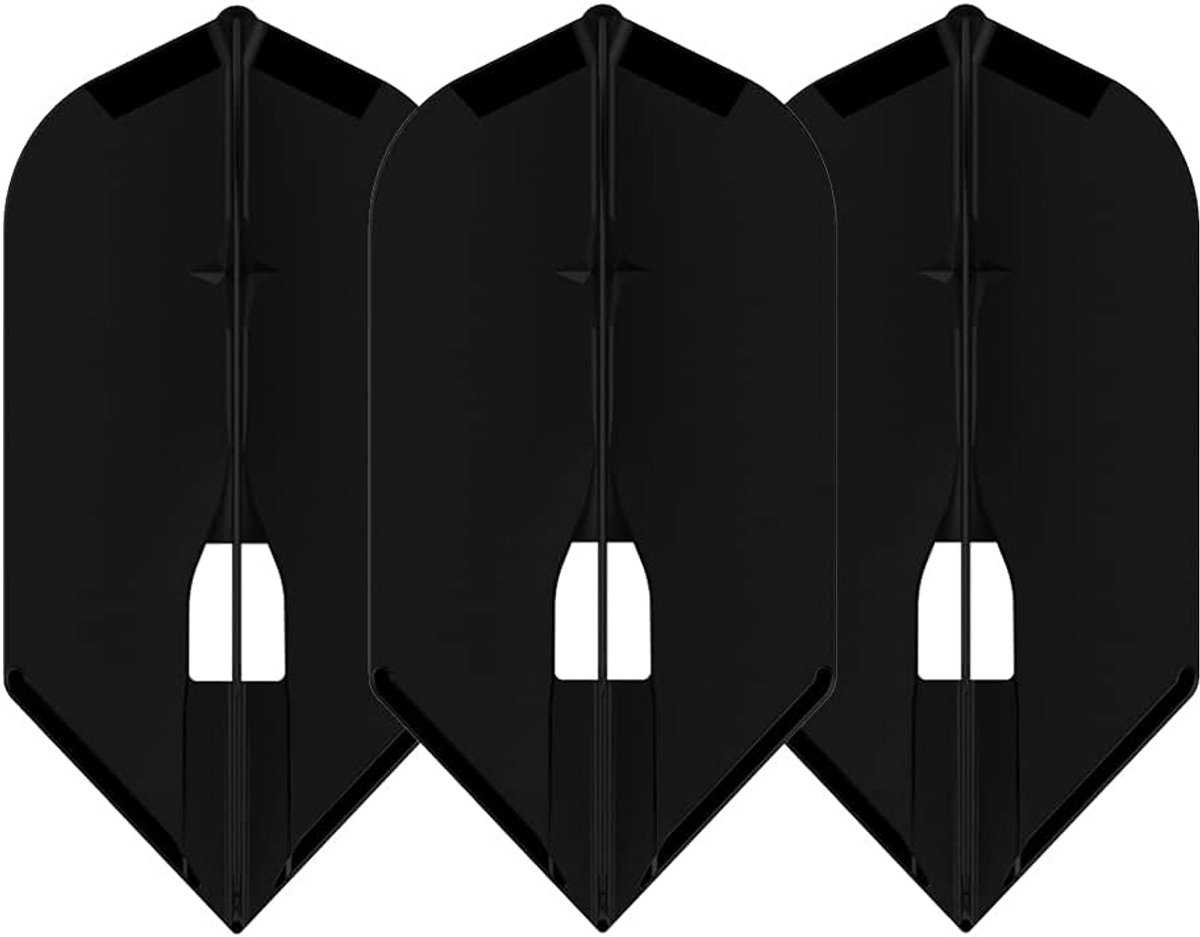 Dartpijlen Flights L6 Slim Zwart - Professionele Kwaliteit