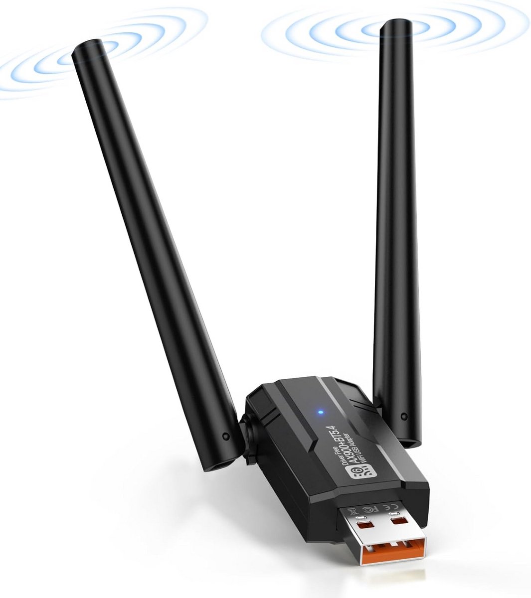 2-in-1 Wifi en Bluetooth Adapter USB voor PC, 900 Mbps Dual Band met 5dBi Antenne