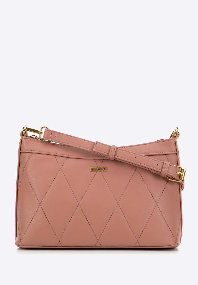 Wittchen - Baguette Tas - Roze Eco-leer - Verstelbare Riem - Geometriche Stiksel