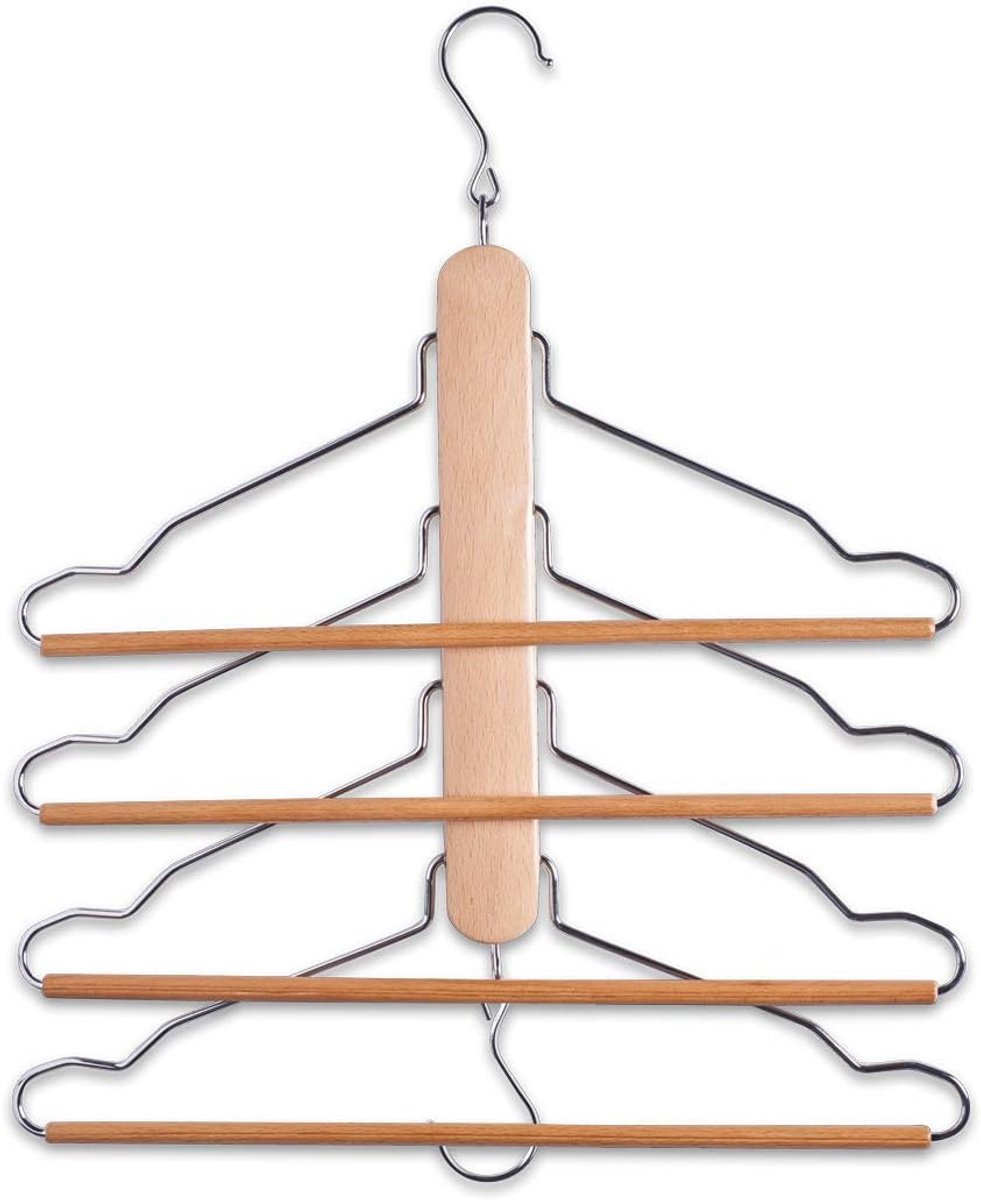 Meervoudige Kleerhanger met Beuken en Metaal - 40 x 41 cm - Beige