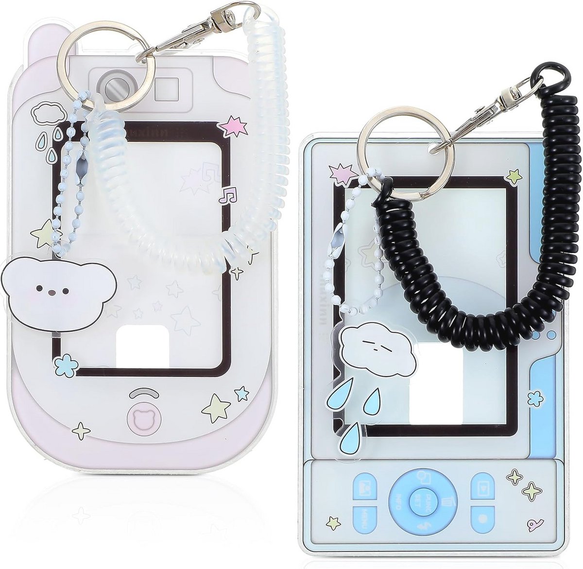 Fotokaarthouders 2 stuks - Acrylaat Sleutelhanger Cartoon Kawaii voor ID en Bankpassen