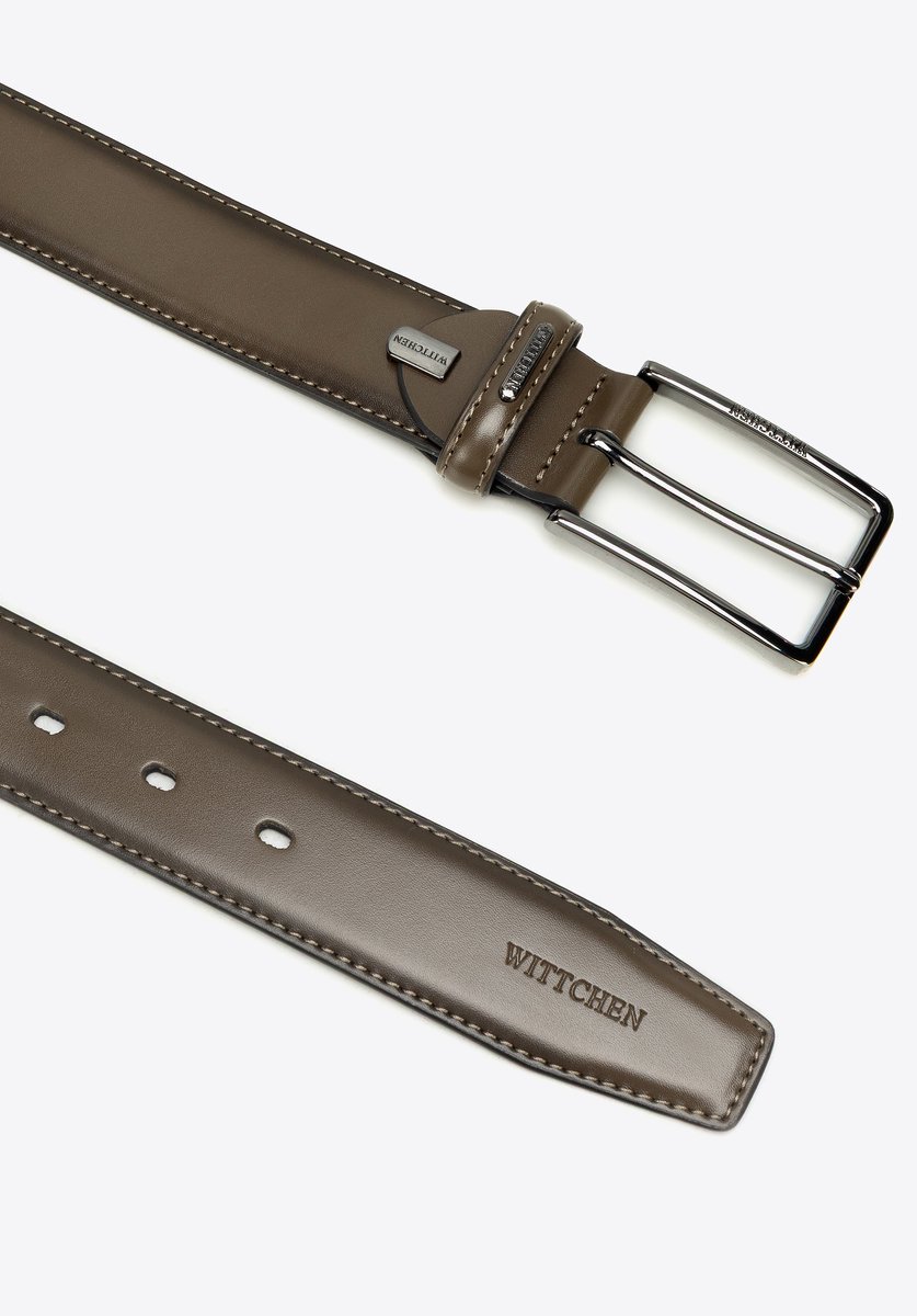Wittchen - Heren Riem - Echt Leer - Klassieke Gesp - Khaki