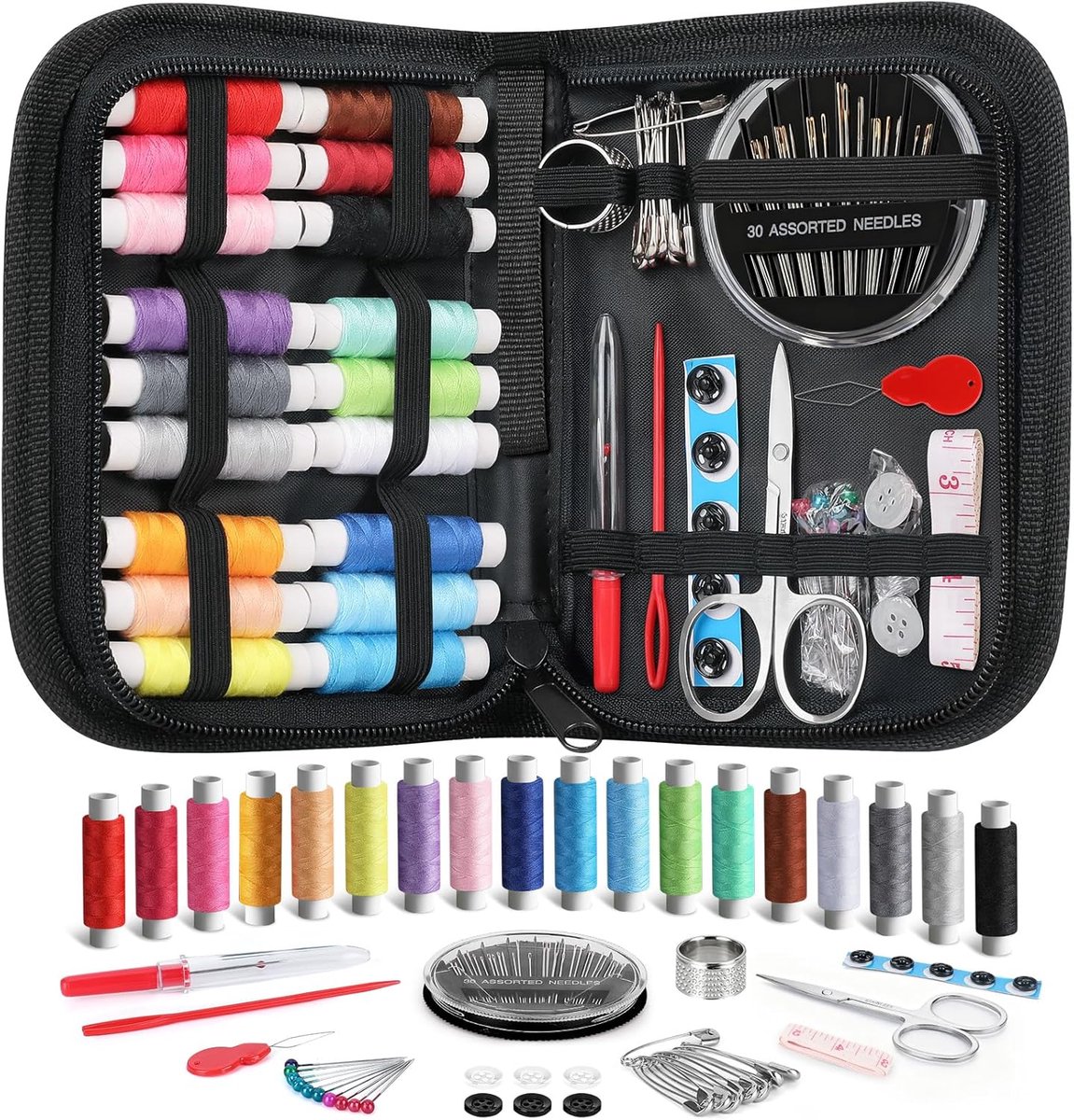 Ultiluxe® Luxe naaiset met opbergtas - 85+ delige set - Naaigerei met opbergtas - Naaidoos, naaibox, naaigereedschap - Naaien - Complete naai set