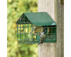 CJ Wildlife Pindakaaspothouder voor Vogels - Waterford - Vogelpindakaas Houder met Beschermkooi - Vogelvoederhuisje Pindakaas - Houder voor 1 pot - Groen