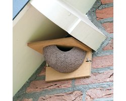 CJ Wildlife Kunstnest voor Huiszwaluw - Enkel Zwaluwnest - Nestkast voor Zwaluw - Vogelhuis van FSC-gecertificeerd Hout - Aanbevolen door Vogelbescherming