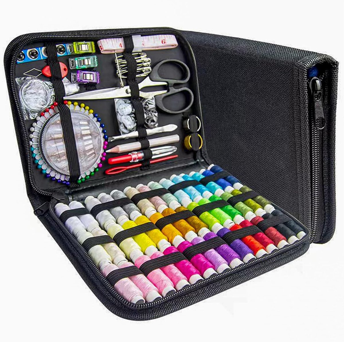 Ultiluxe® Luxe naaiset met opbergtas - 100+ delige set - Naaigerei met opbergtas - Inclusief naalden en alle naai accessoires - Naaidoos, naaibox, naaitas - Naaien - Complete naai set met ritssluiting