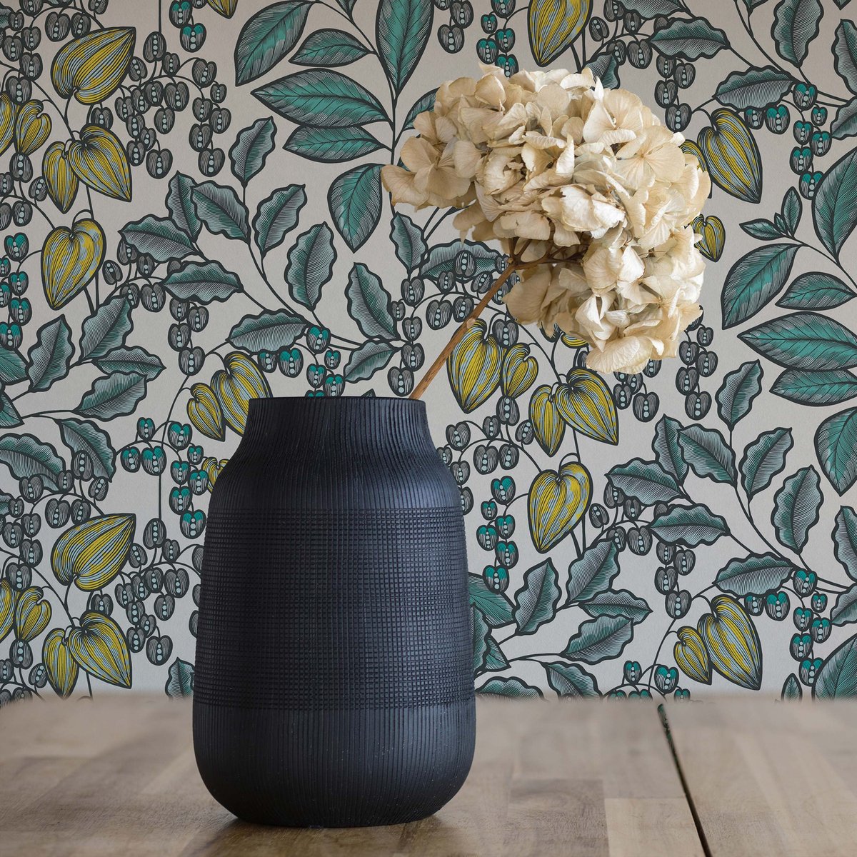Tadessi M1-No.1453 Vliesbehang - Wit - Bloemen - 10,05 x 0,53 m