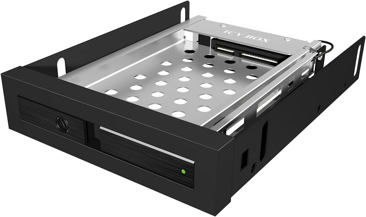 Wisselframe voor 2,5 inch SSD/HDD in 3,5 inch bay met afsluitbare deur