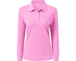 Dames Poloshirt Lange Mouwen Katoen Warm Up Performance Golf & Tennis