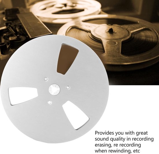 Allecta - Opnamerol voor Open Reel Audio Tape, Aluminium legering, 7 inch, Zilverkleurig — afbeelding 2