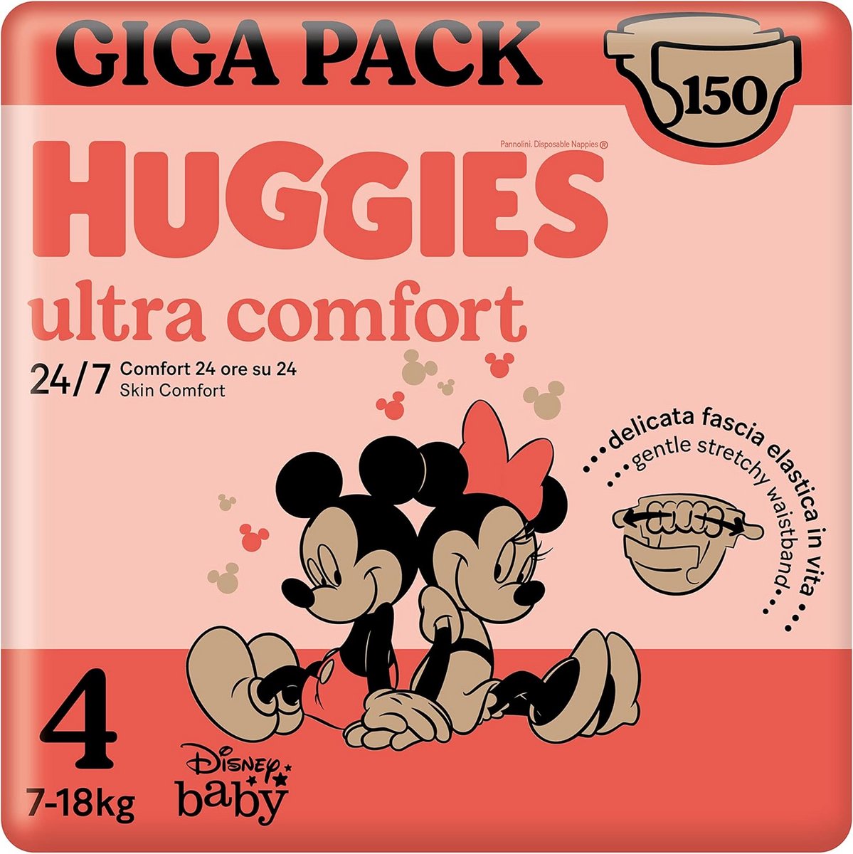 Luier Maat 4 (7-18 kg) 150 Stuks Gigapack - Ultra Comfort Absorberend