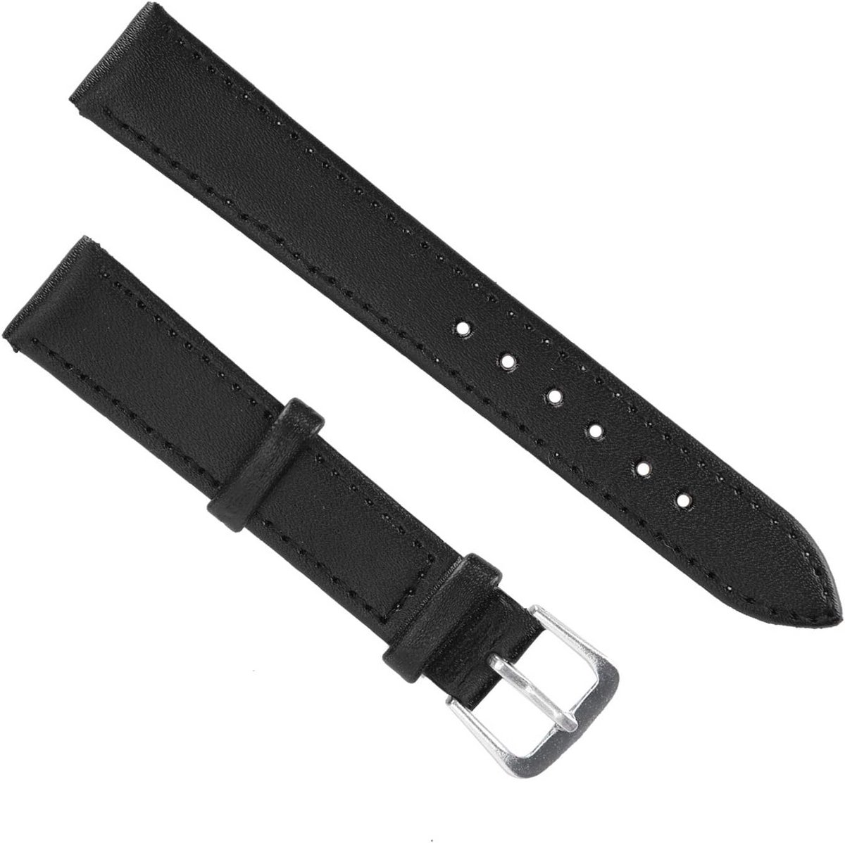 Universele Horlogeband 16mm PU-leer Met Gesp Vervanging voor Heren en Dames