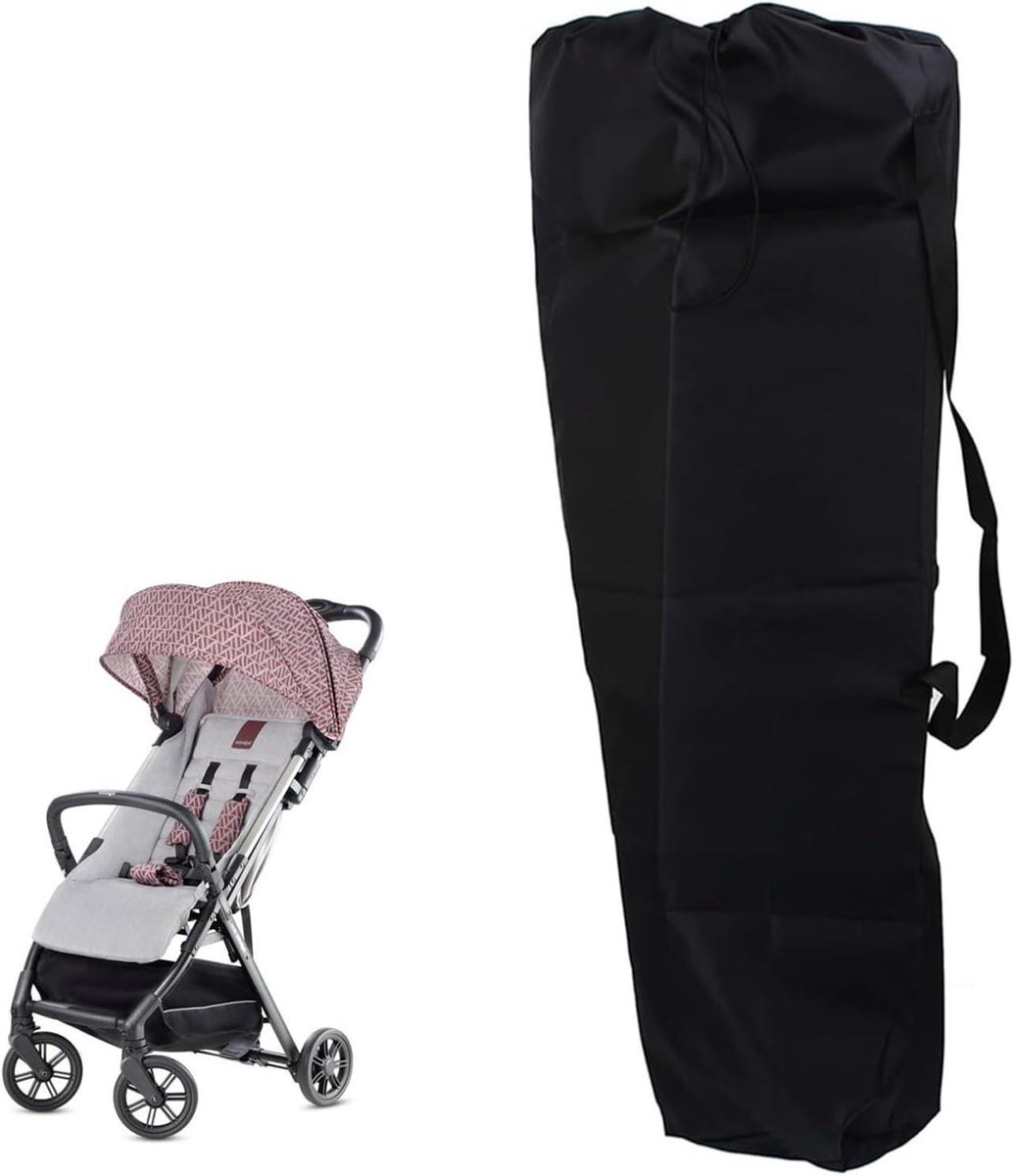 Allecta - Waterdichte reistas voor kinderwagen - Draagtas met schouderriem - Reistas voor vliegtuig gate check - 121,5 x 51 x 40 cm - Zwart