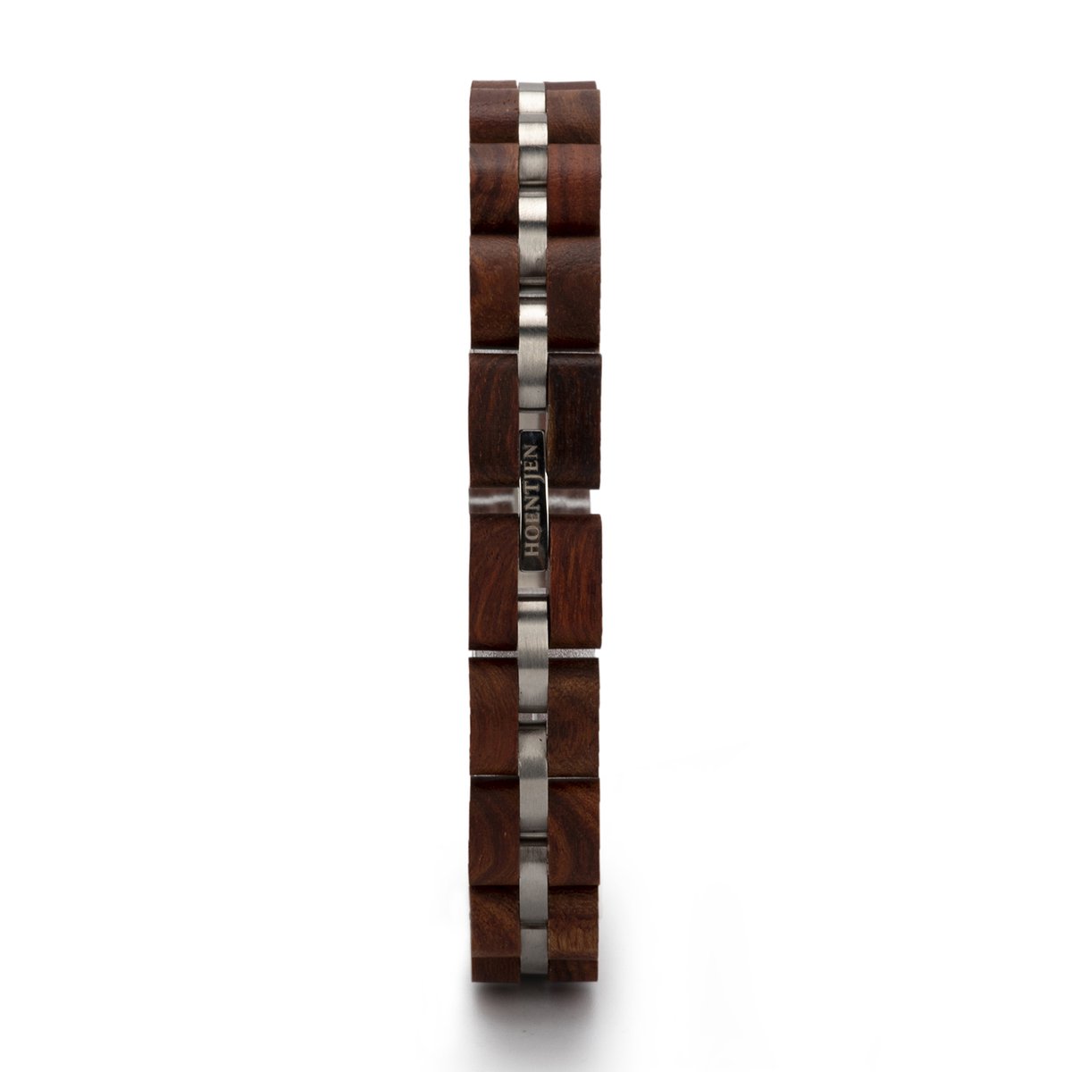 Hoentjen, houten armband - palissander RVS, 12mm