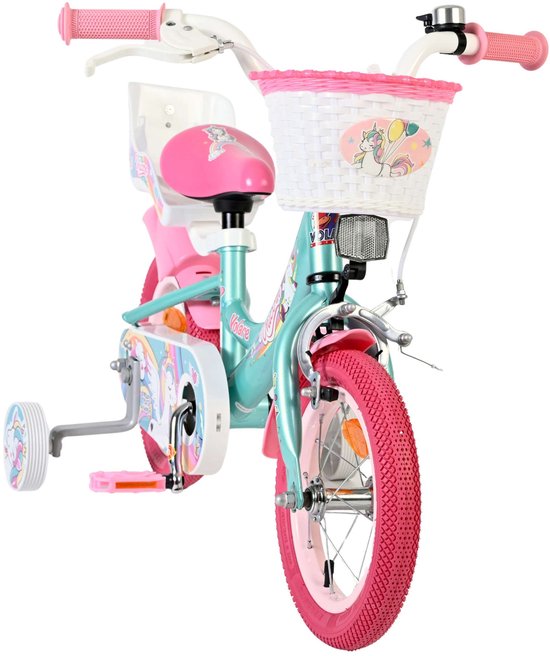 Volare Unicorn Kinderfiets - Meisjes - 12 inch - Groen van Volare — afbeelding 4