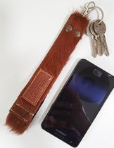 Toetie & Zo porte-clés en cuir fait à la main en cuir de vachette XL, lanière, porte-clés, cuir, fait à la main