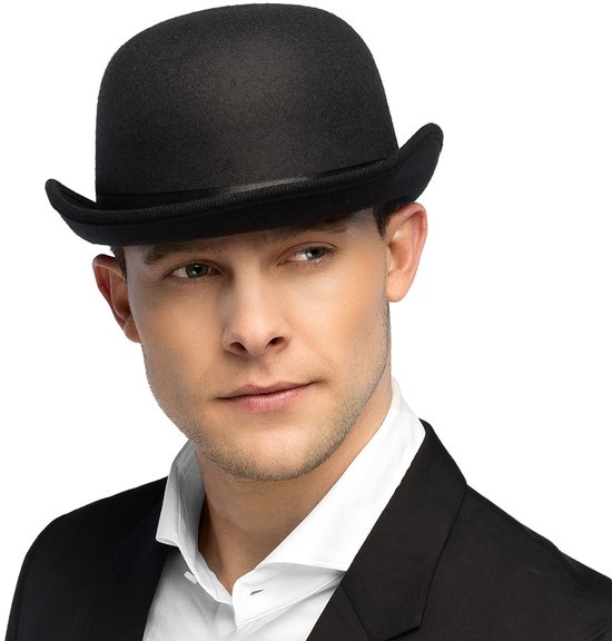 Boland - Hoed Steambowler Zwart - 61 - Volwassenen - Unisex - Sciencefiction- Steampunk