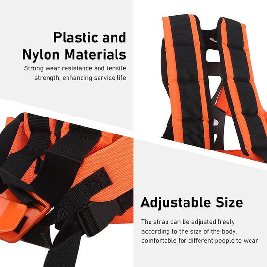 Inspanningsharnas - Comfortabel verstelbaar praktisch - comfortabel schouderharnas - voor bosmaaier/grasmaaier - universeel tuingereedschap accessoire van Merkloos	 — afbeelding 4