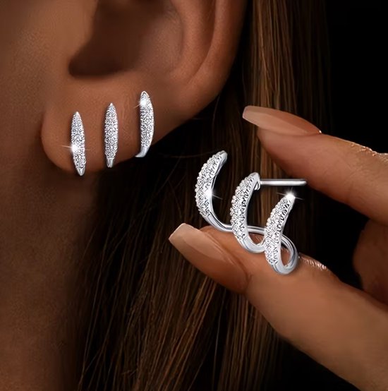 Elegante 925 sterling zilveren oorbellen