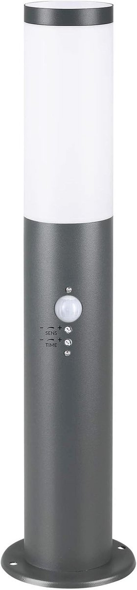 Buitenlamp Staand met Bewegingssensor van Roestvrij Staal - Tuinverlichting IP44