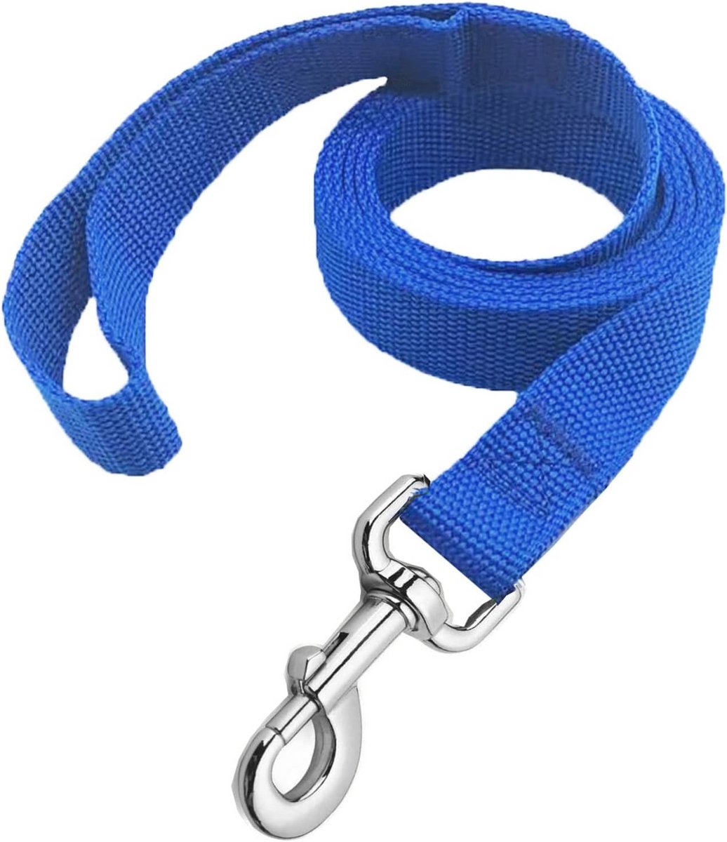 Duurzame Nylon Hondenriem 4FT/5FT/6FT voor Middelgrote en Grote Honden - Blauw
