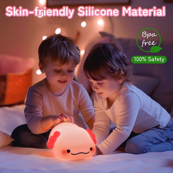 LED Squishy Dimbare Siliconen Nachtlamp voor Kinderen van Merkloos — afbeelding 5