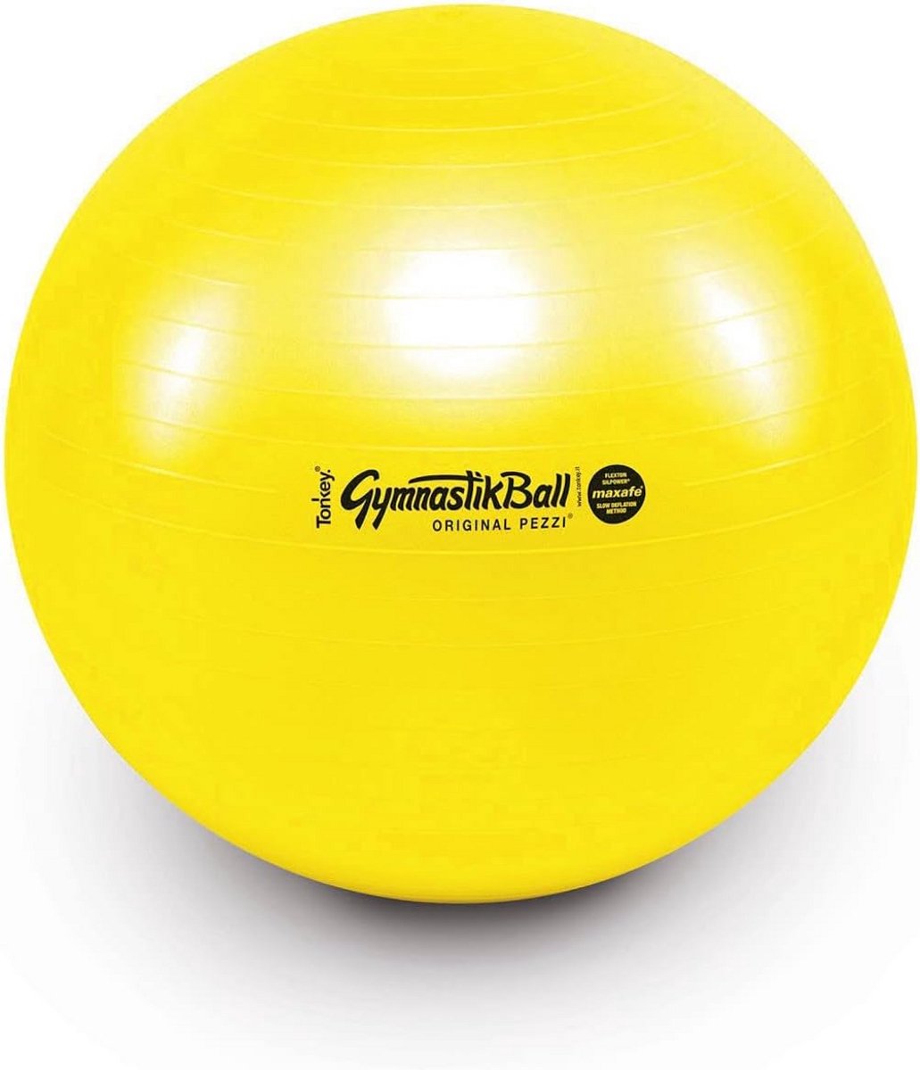 Veiligheids Gymnastiekbal Ø53 cm - Oefen-, Therapie- en Zitbal - Geel