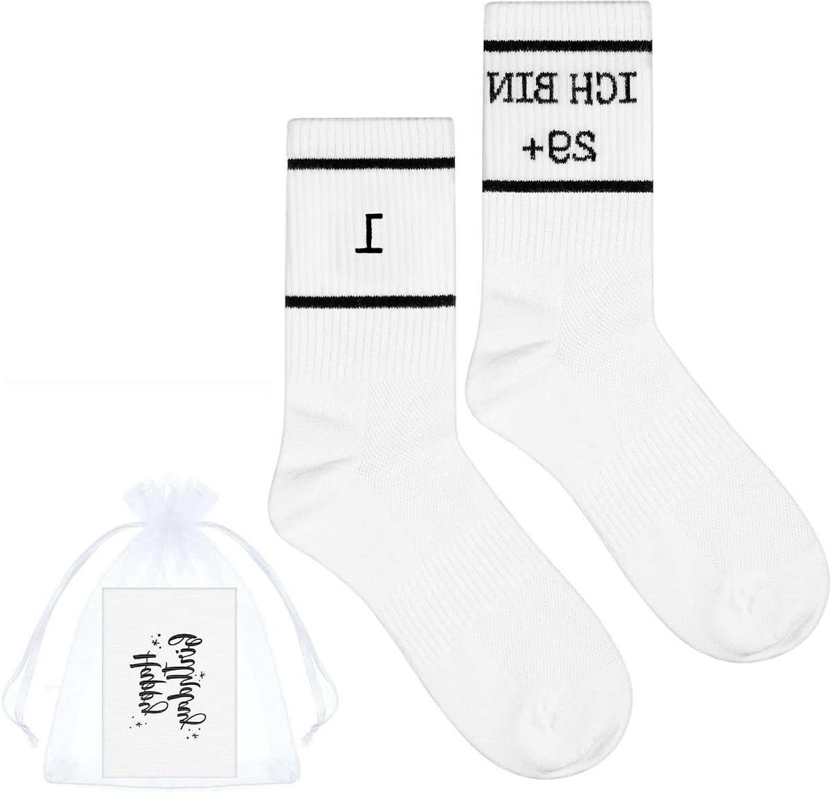 Allecta - Grappig cadeau 30e verjaardag set met sokken en kaart - Voor dames en heren